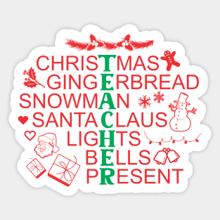 Teacher Christmas Present 2 - Xmas Gift Sticker